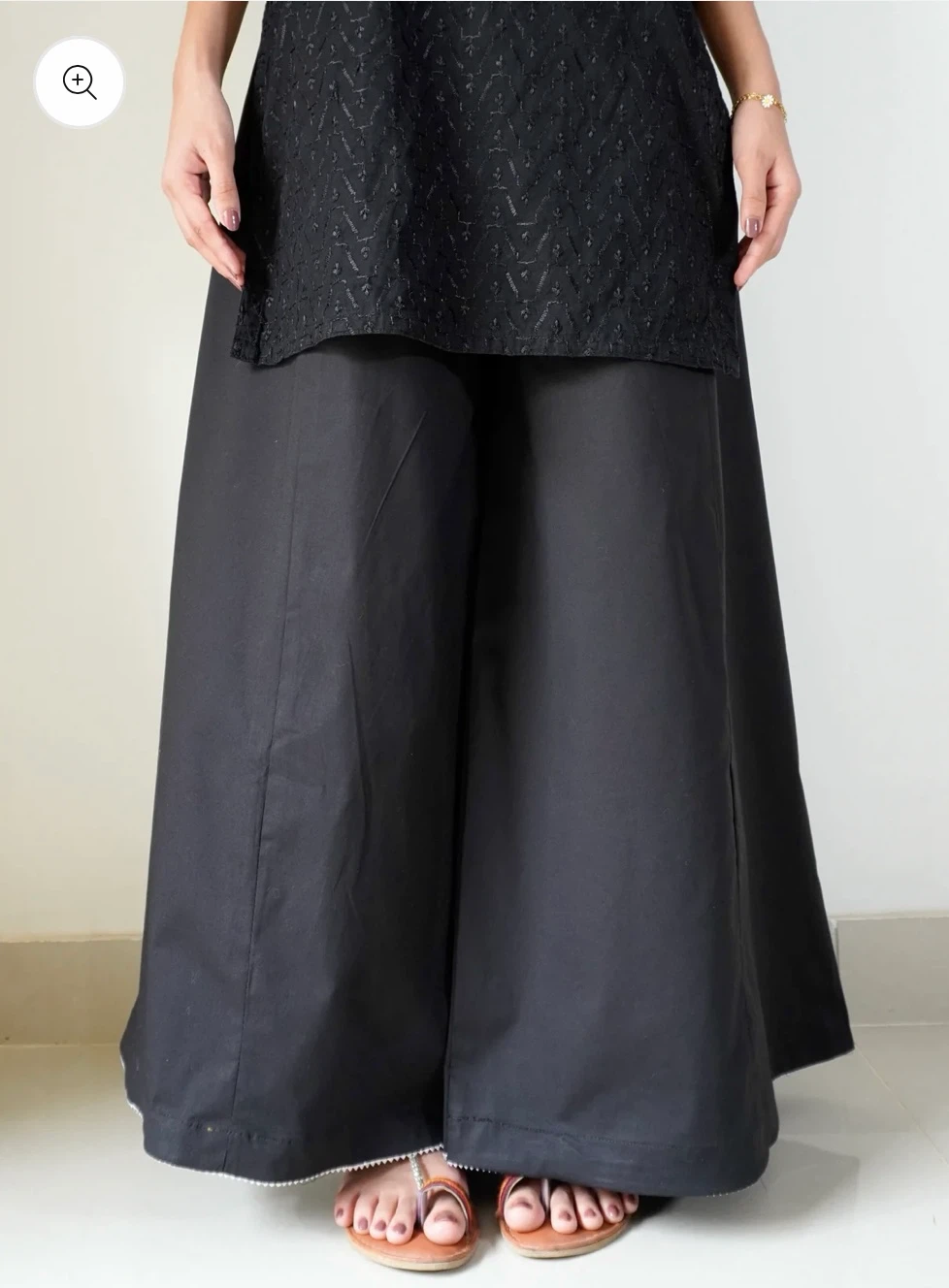 Black Wide Leg Palazzo Pants - photo 3