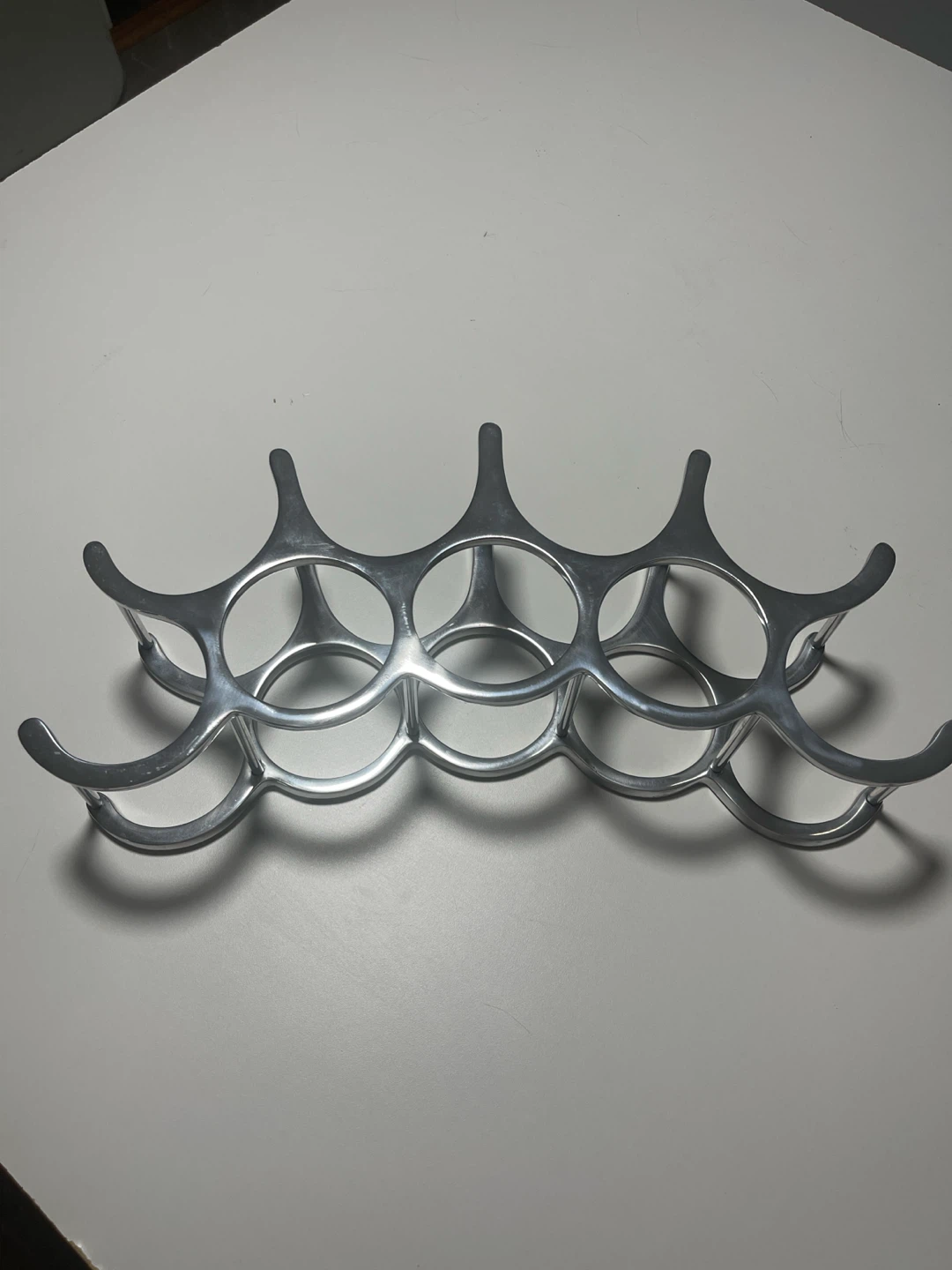 Silver 9-Bottle Wine Rack - photo 2