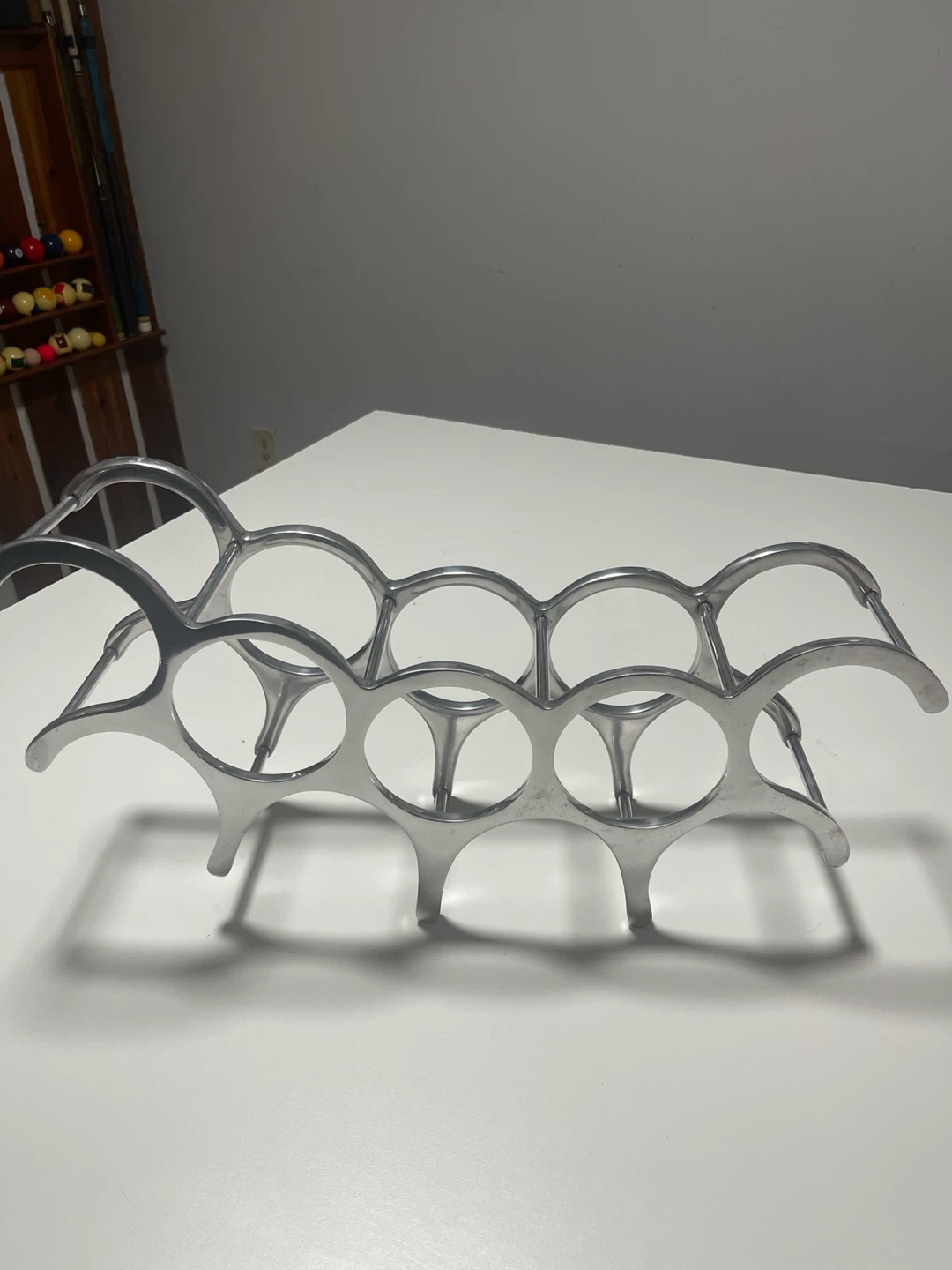 Silver 9-Bottle Wine Rack - photo 3