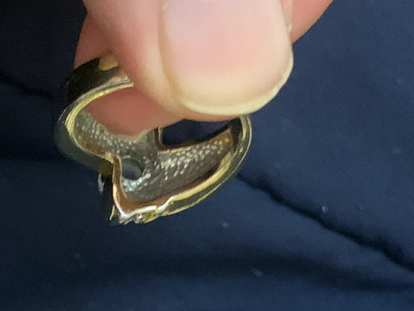 Gold-tone ring with clear stones - photo 3