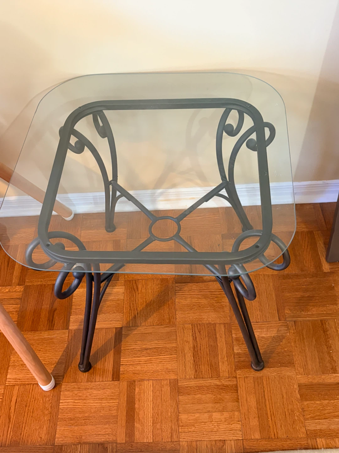 Glass and Metal Accent Table - photo 2