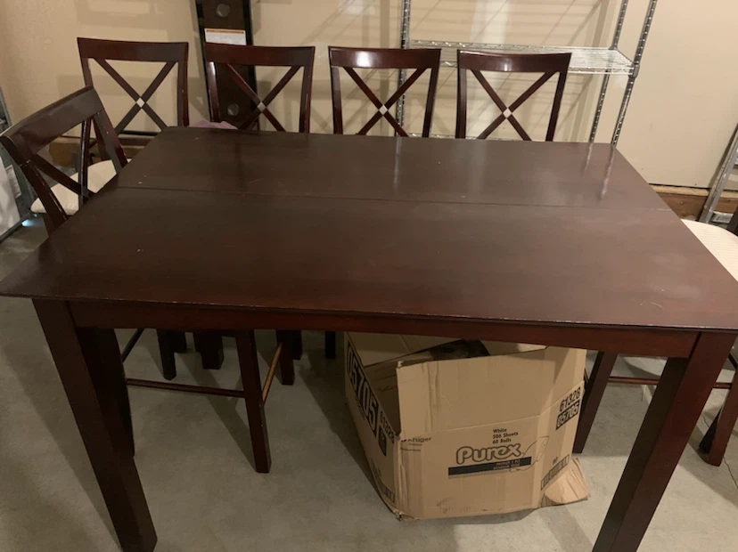 Bar stool height dinning table 8 seater