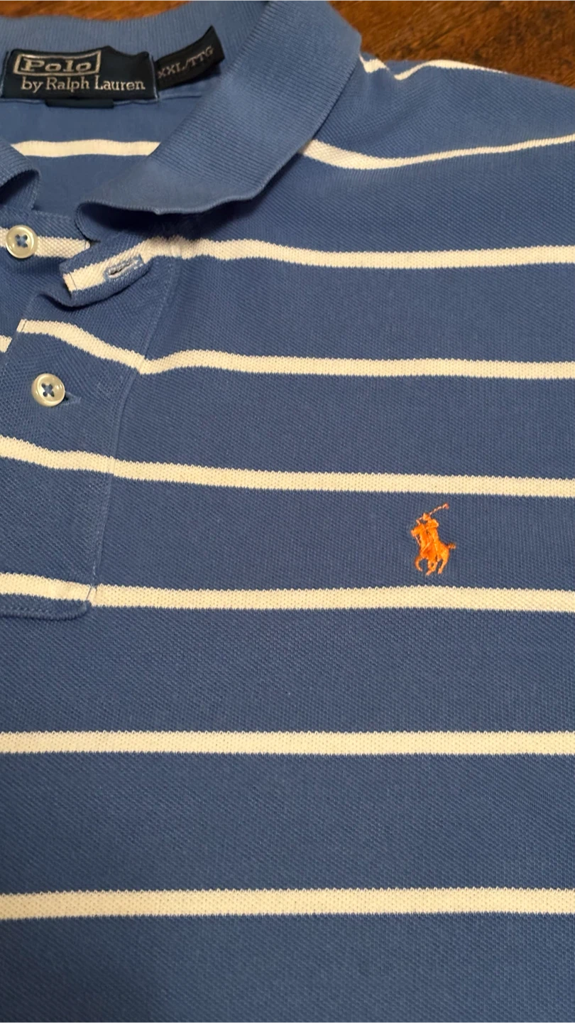 Polo Ralph Lauren Striped Polo Shirt - Blue/White - XXL - photo 3