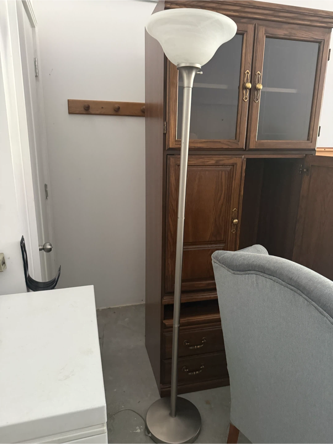 Floor Lamp with Frosted Glass Shade
