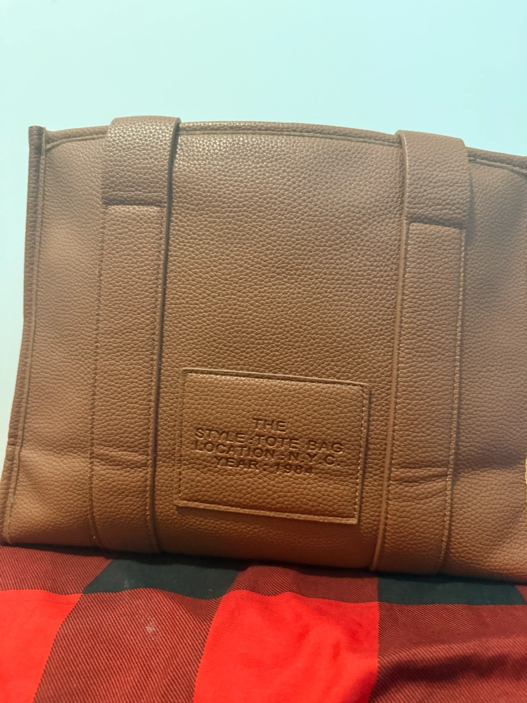 Brown Faux Leather Tote Bag - photo 3