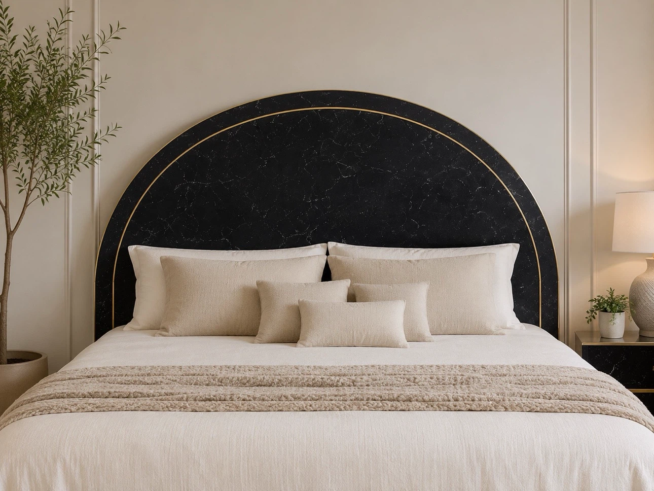 Black Marble Finish Dresser with Gold Accents - photo 3