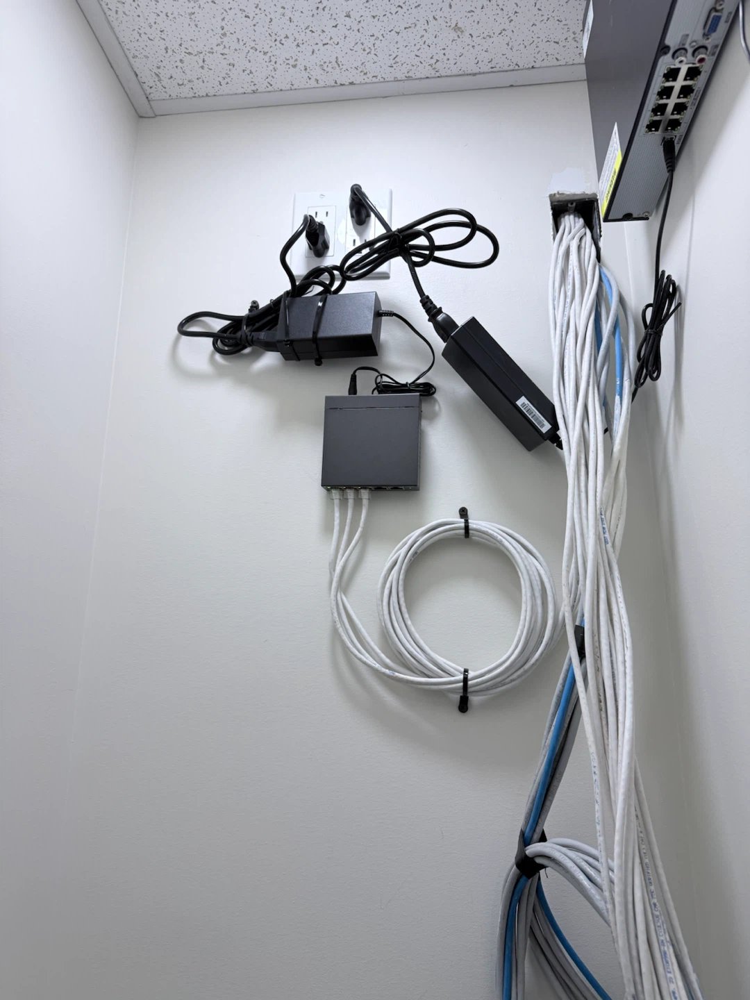 Network Switch and Power Adapters