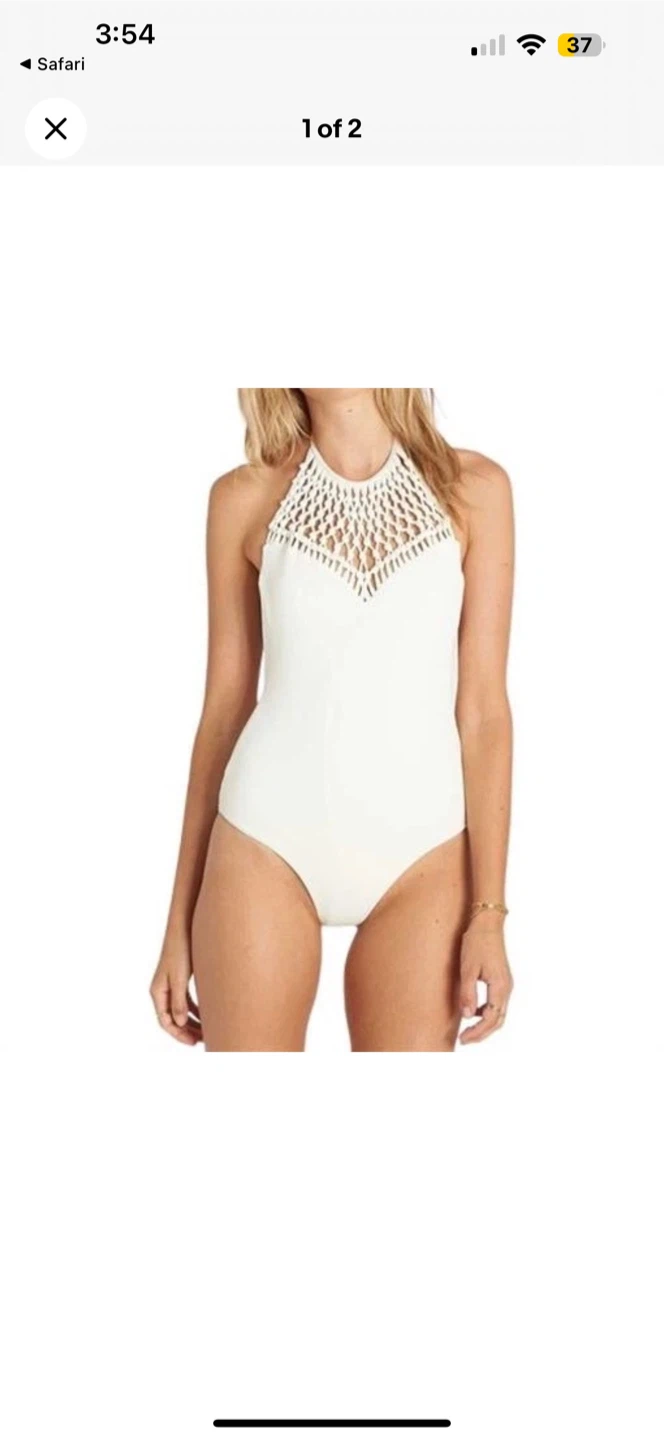 Billabong One Piece Boho Swimsuit - White - Size S - photo 3