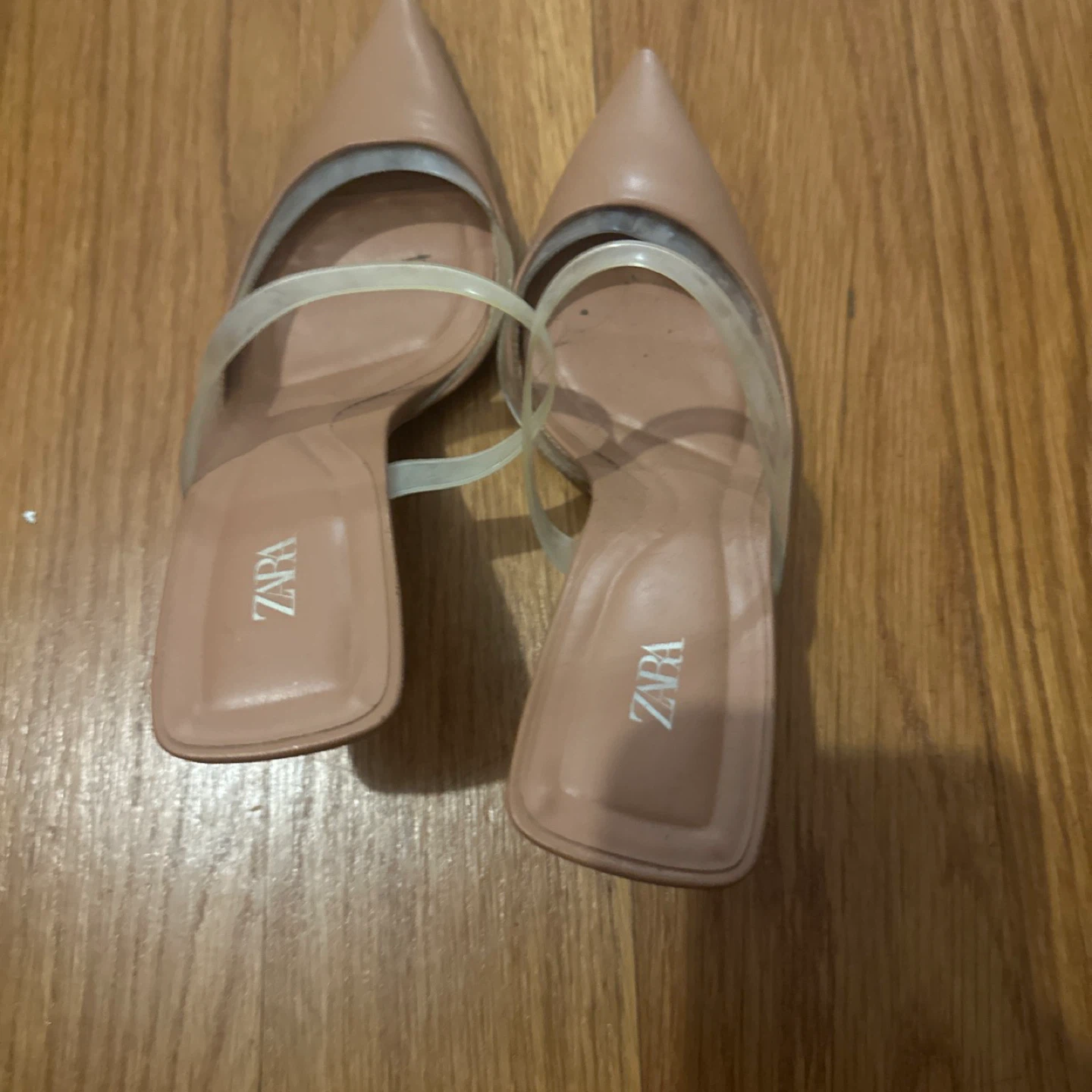 Zara Transparent Strap Heels Size 37
