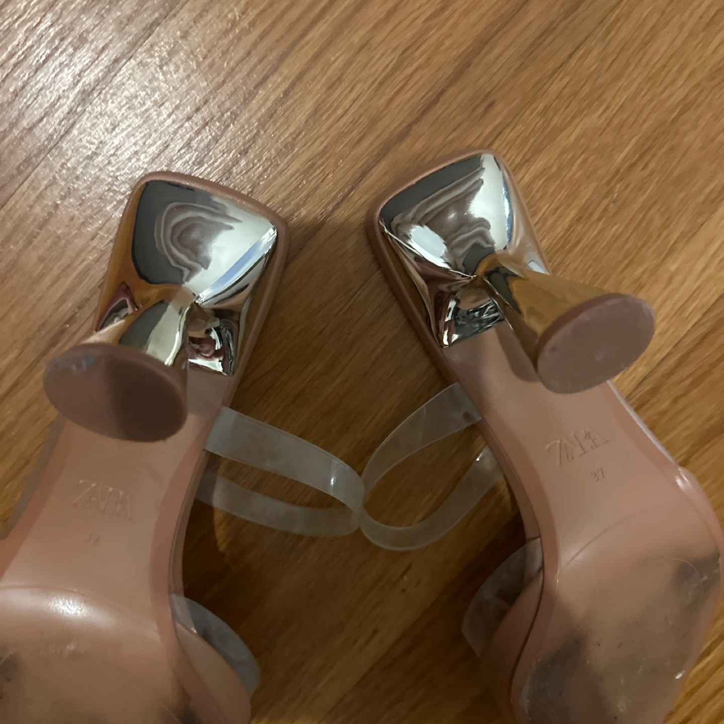 Zara Transparent Strap Heels Size 37 - photo 4