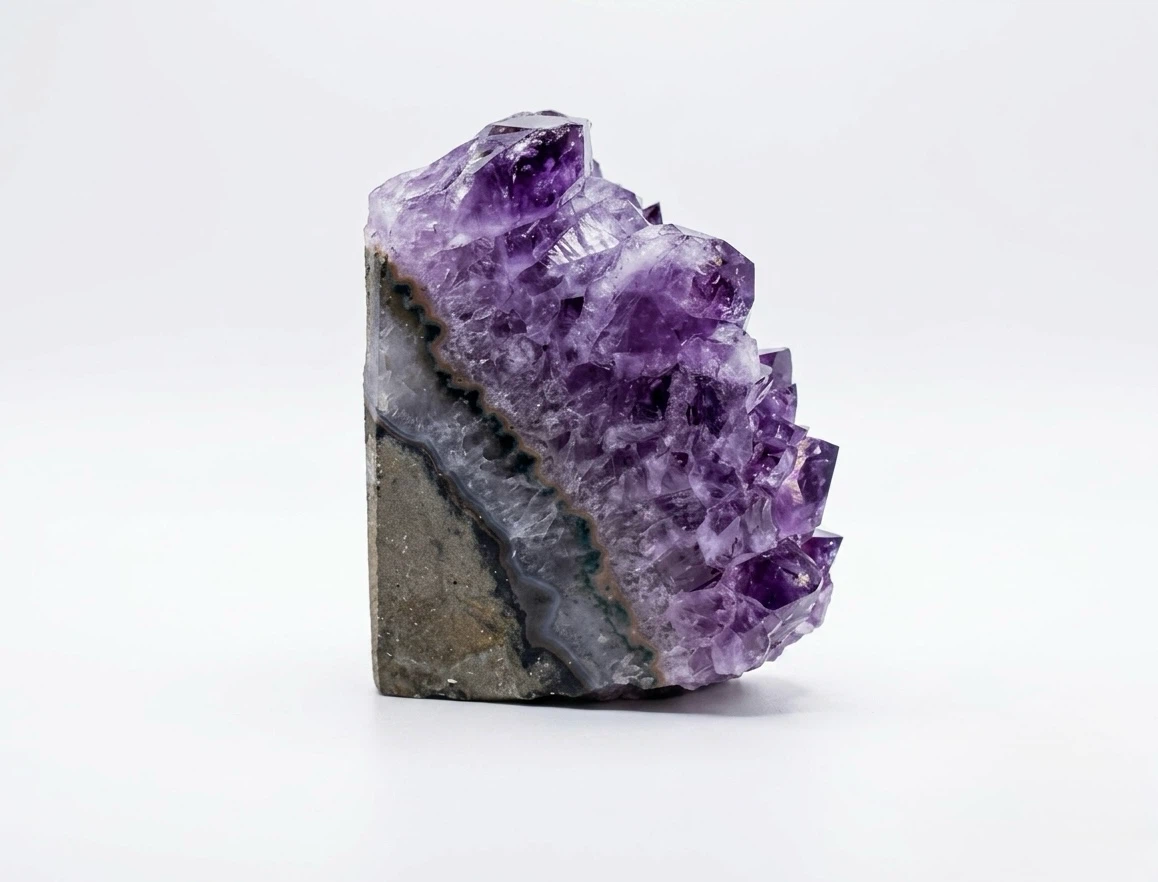 Purple Amethyst Geode Crystal Cluster - photo 3