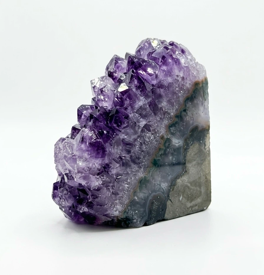 Purple Amethyst Geode Crystal Cluster - photo 4