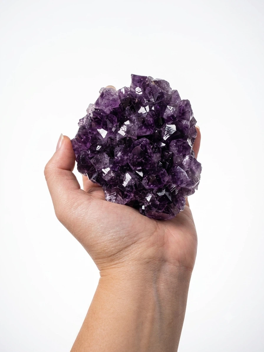 Purple Amethyst Geode Crystal Cluster - photo 5