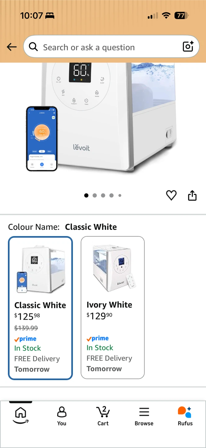 Levoit Smart Hot Cold Ultrasonic Humidifier + Aroma Diffuser - photo 3