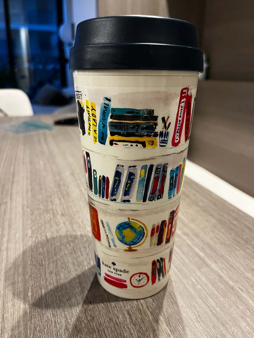 Kate Spade Travel Mug - Book Lover Design