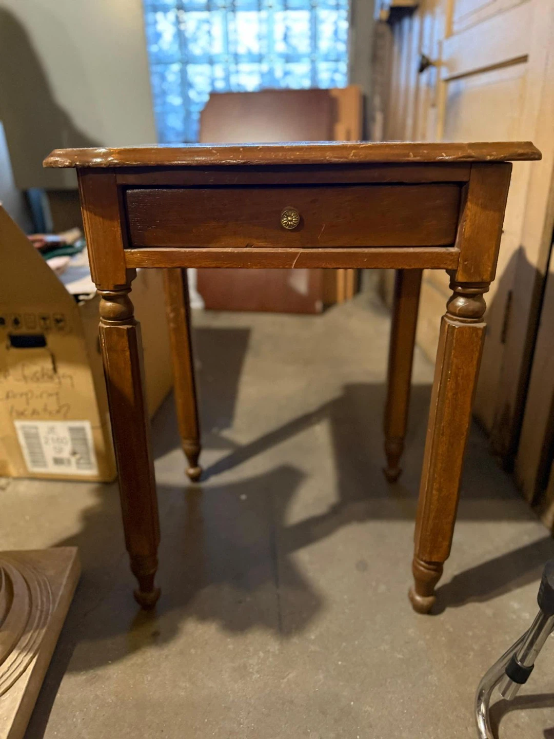 Wooden Side Table with Drawer - photo 2