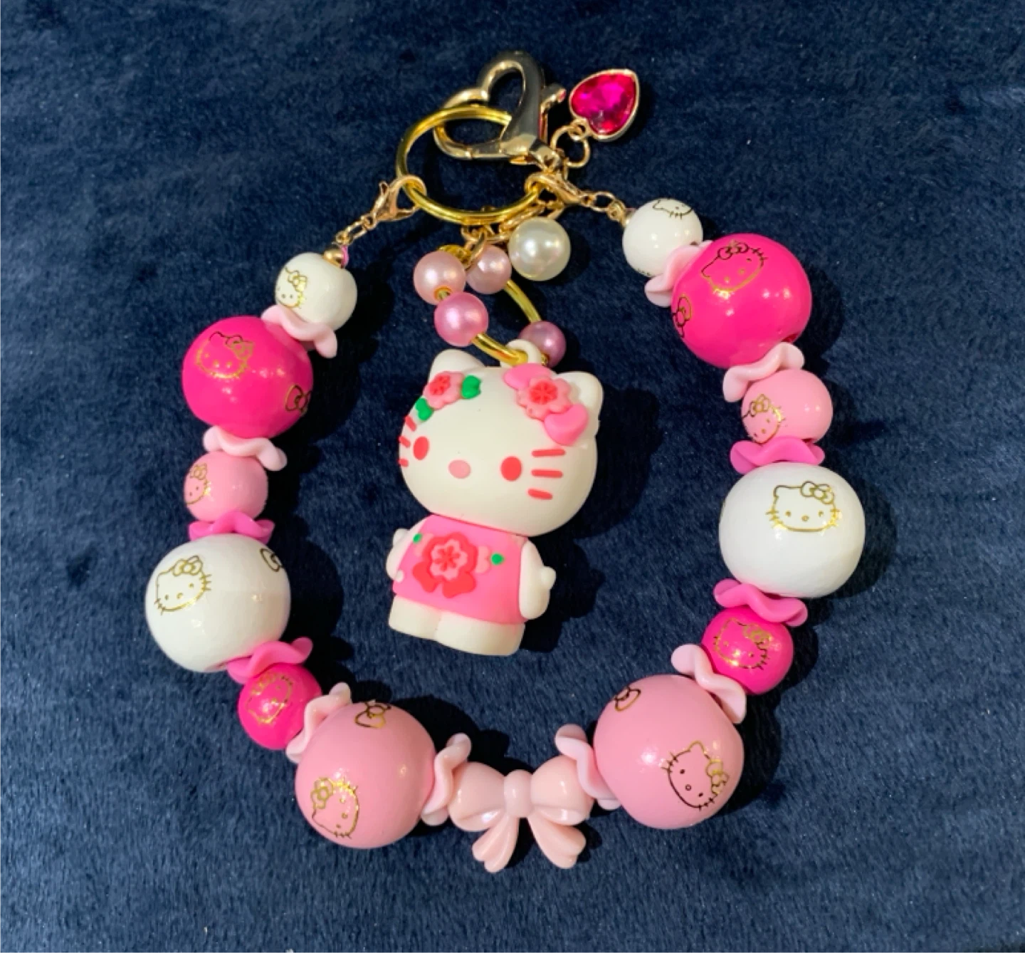 Hello Kitty Beaded Keychain