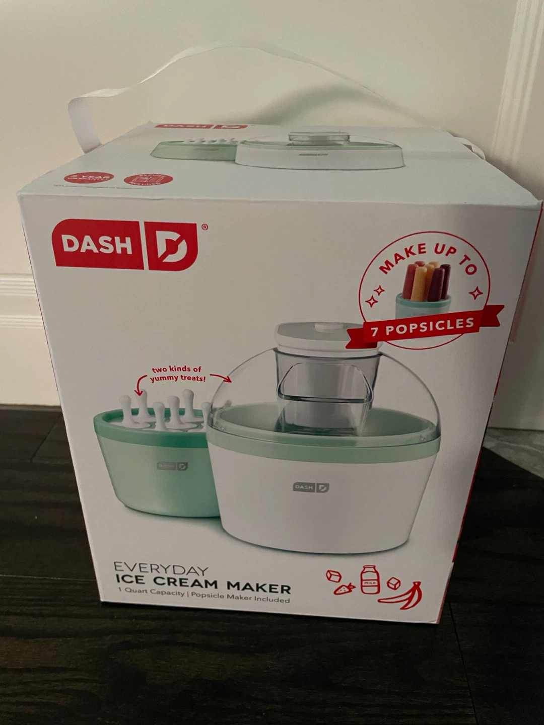 New Dash Everyday Ice Cream Maker & Popsicle Maker