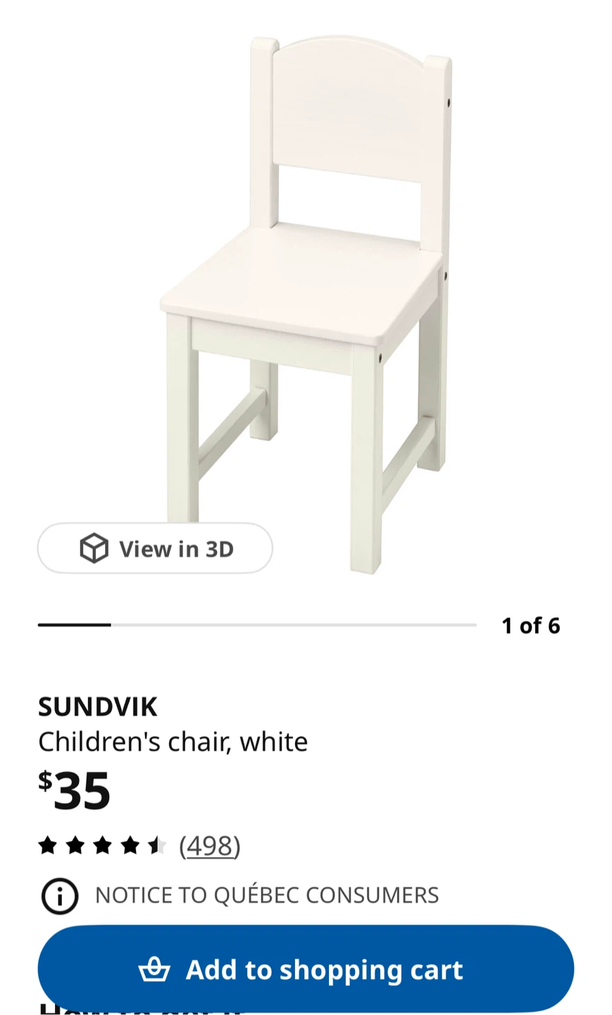 2 chairs and IKEA SUNDVIK Children's Table White - photo 2