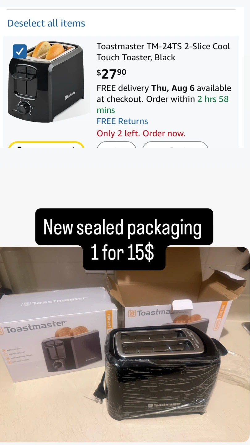 Toastmaster 2-Slice Cool Touch Toaster - Black