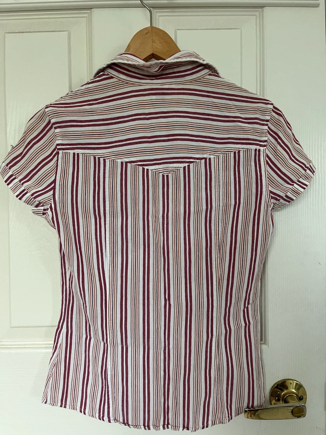 Abercrombie & Fitch Striped Short-Sleeve Blouse - Size S - photo 2
