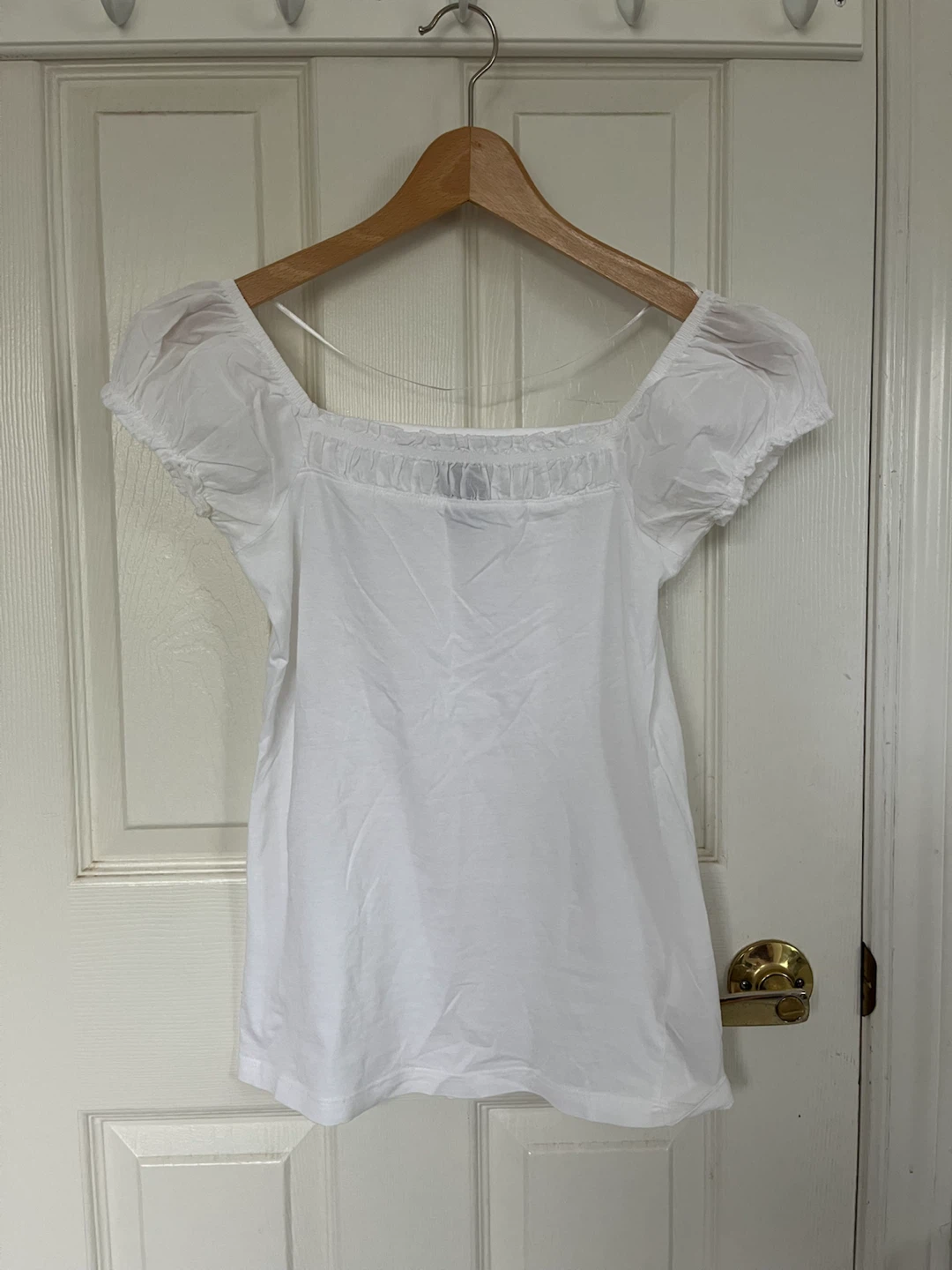 ZA Basics White Puff Sleeve Top - Size M