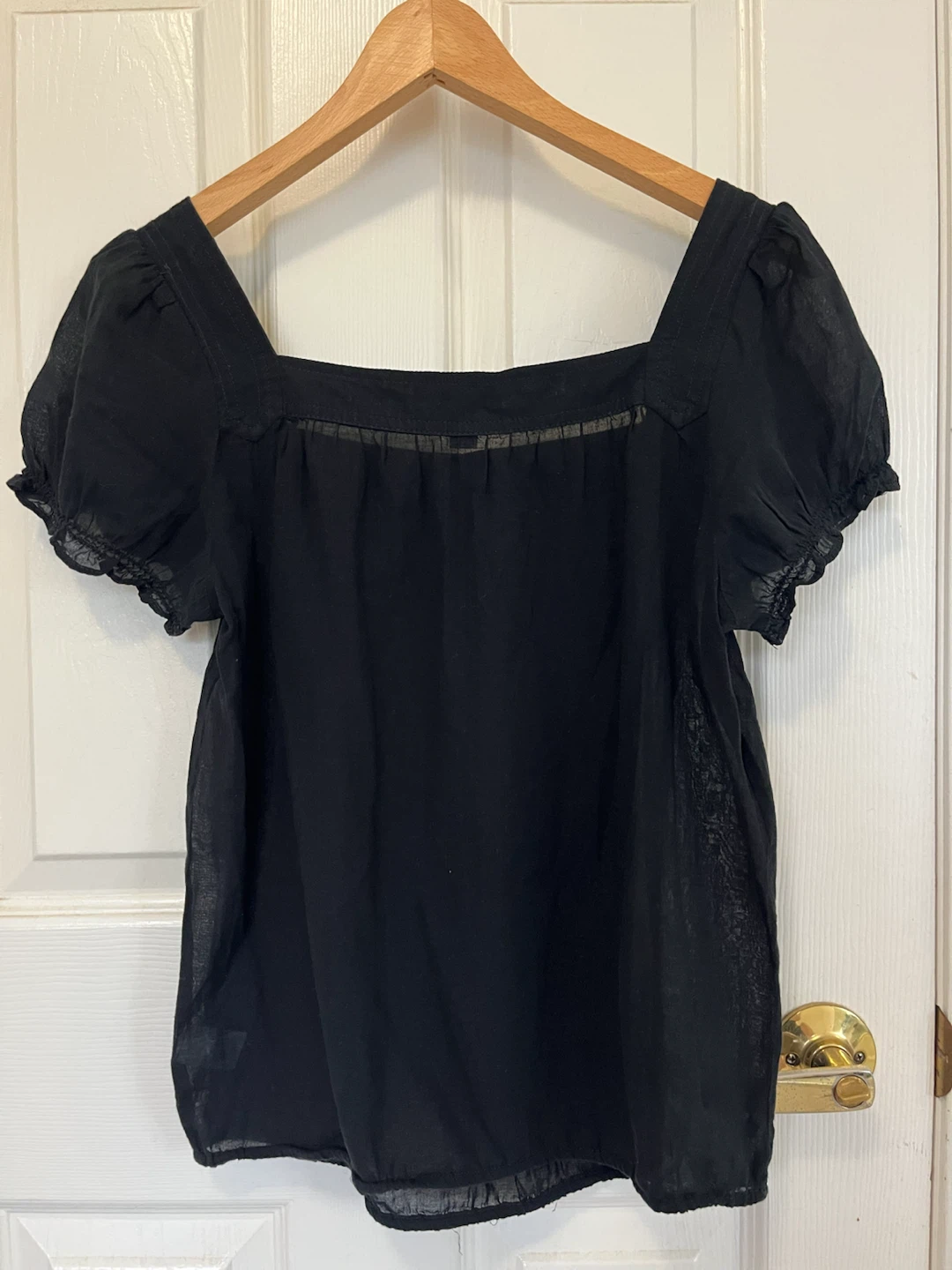 Old Navy Black Square Neck Puff Sleeve Top - photo 2