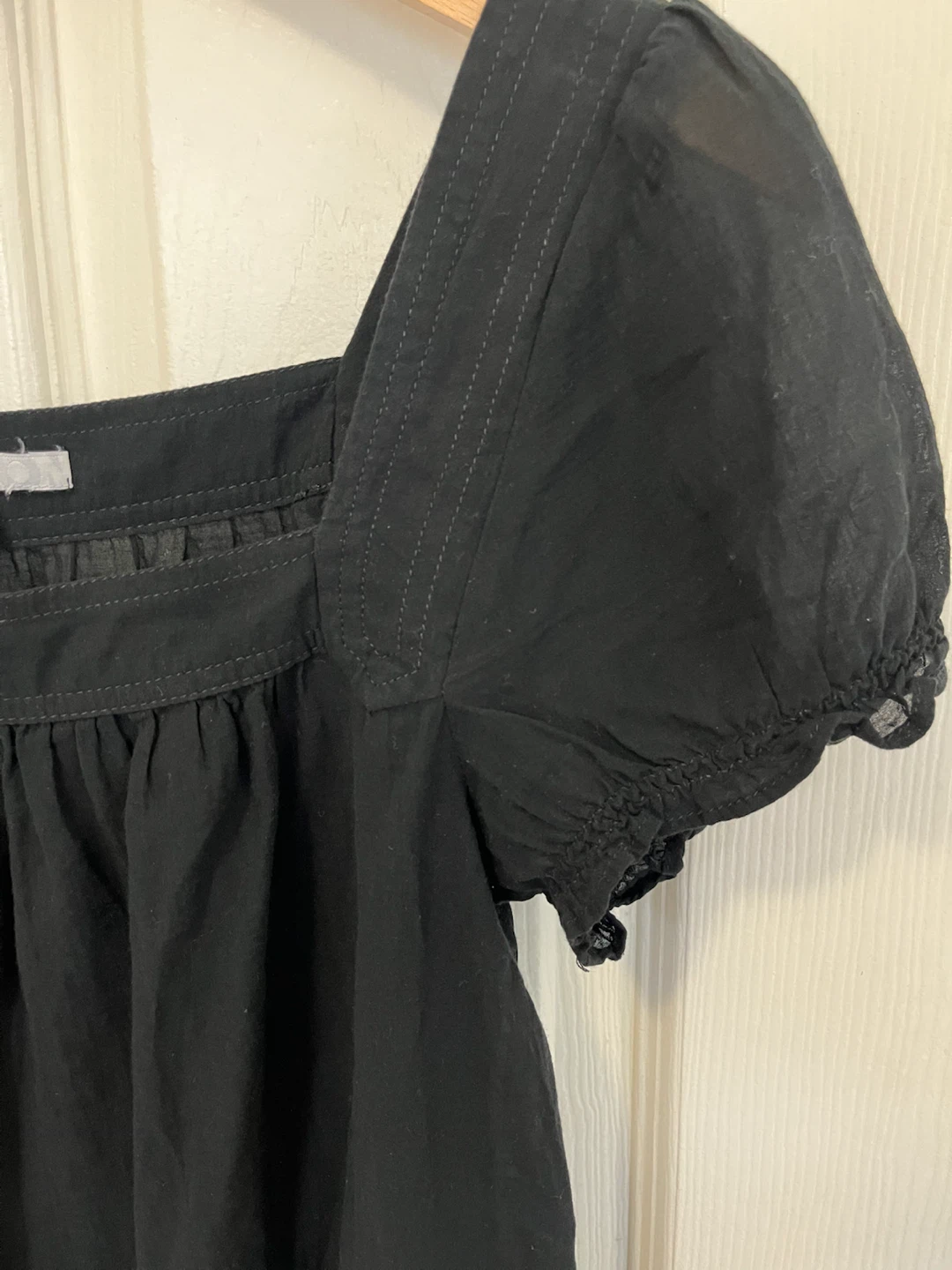 Old Navy Black Square Neck Puff Sleeve Top - photo 4