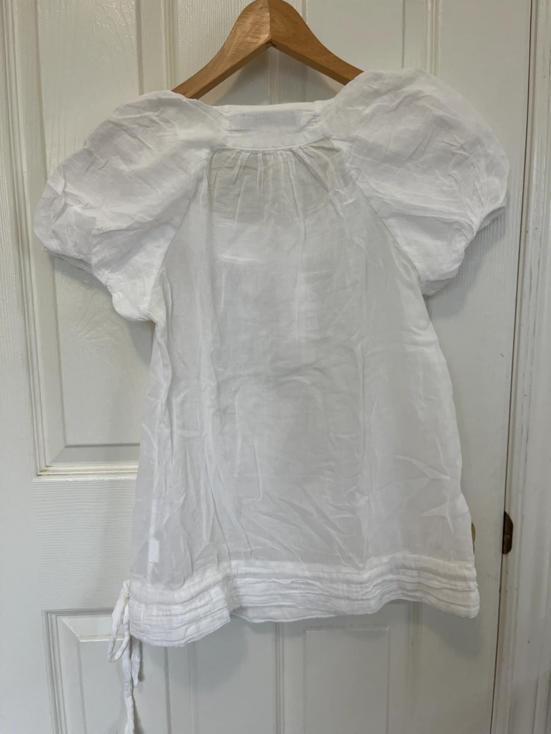 Zara Basic White Linen Blend Top - photo 2