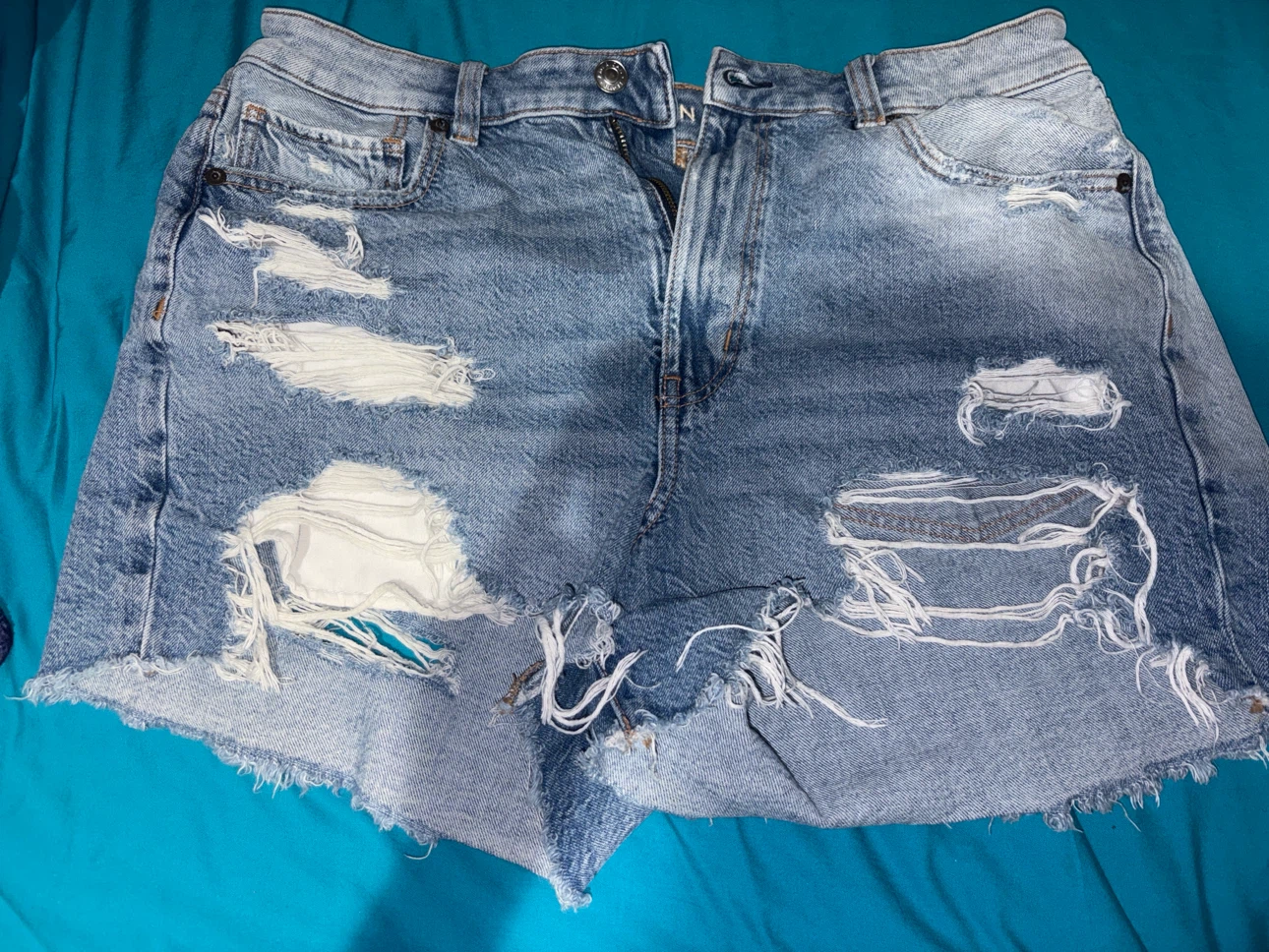 American Eagle Denim Ripped Jean Shorts