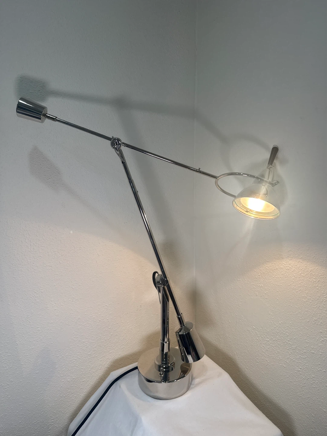 Hardware Counterpoise Task Table Lamp Polished Nickel