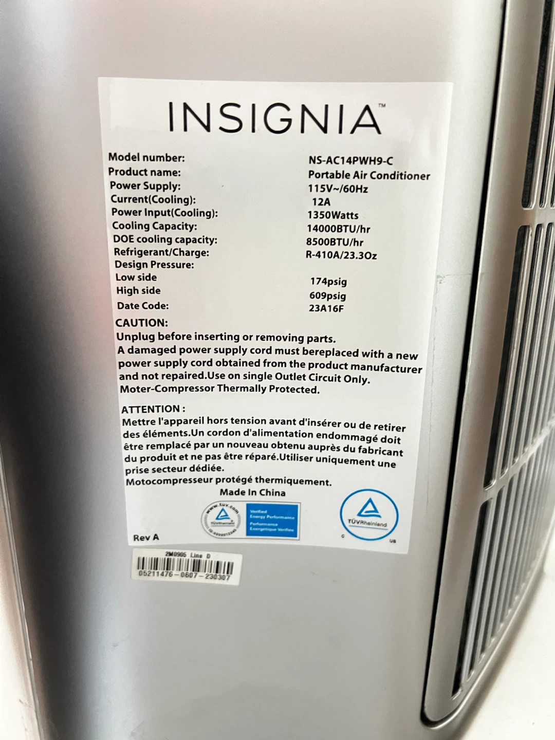 Insignia Portable Air Conditioner - photo 3