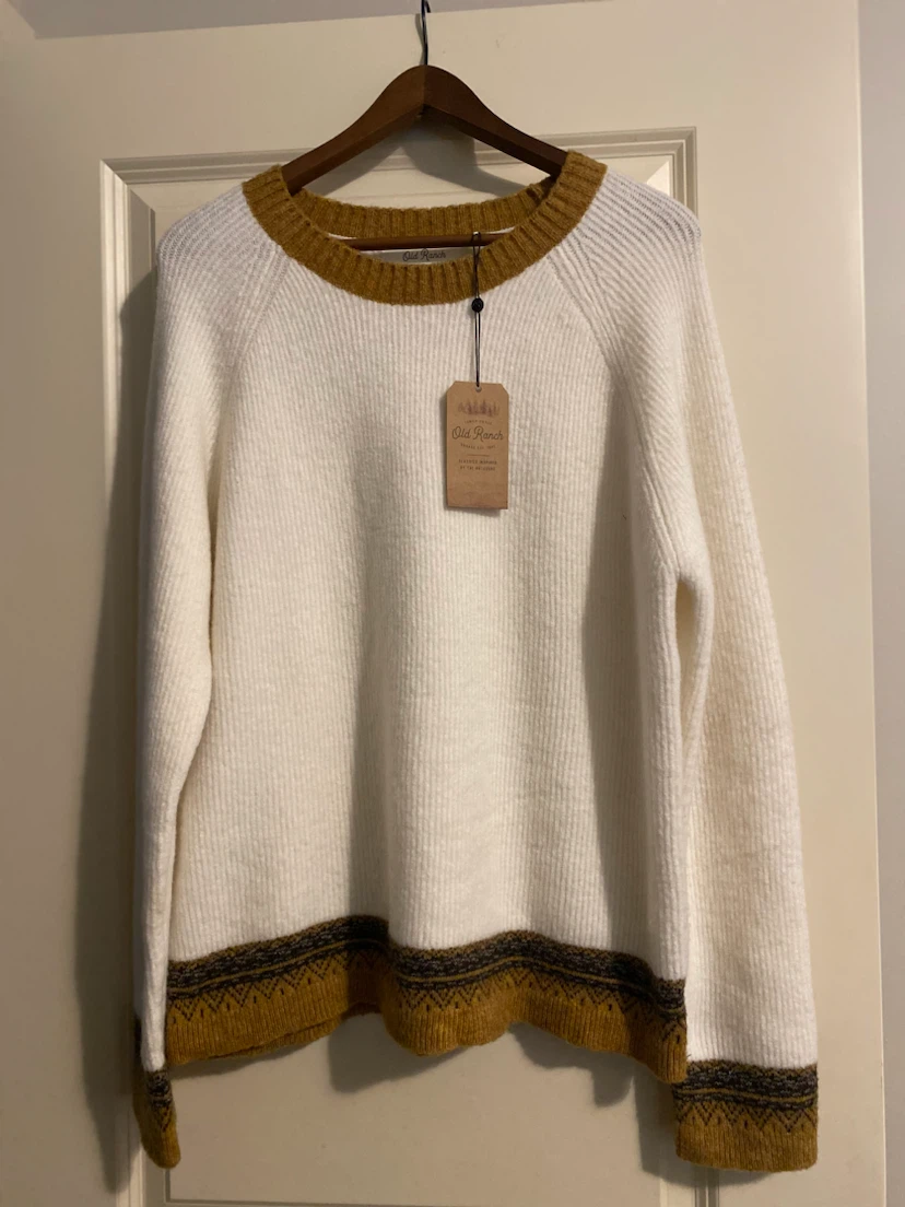Old Ranch Cream & Gold Knit Sweater