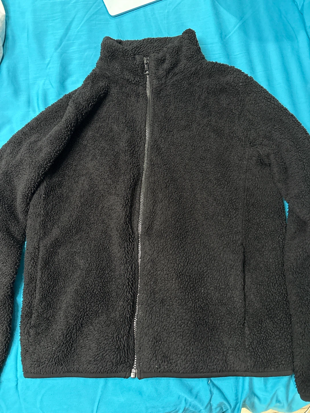 Black Fleece Zip-Up Jacket