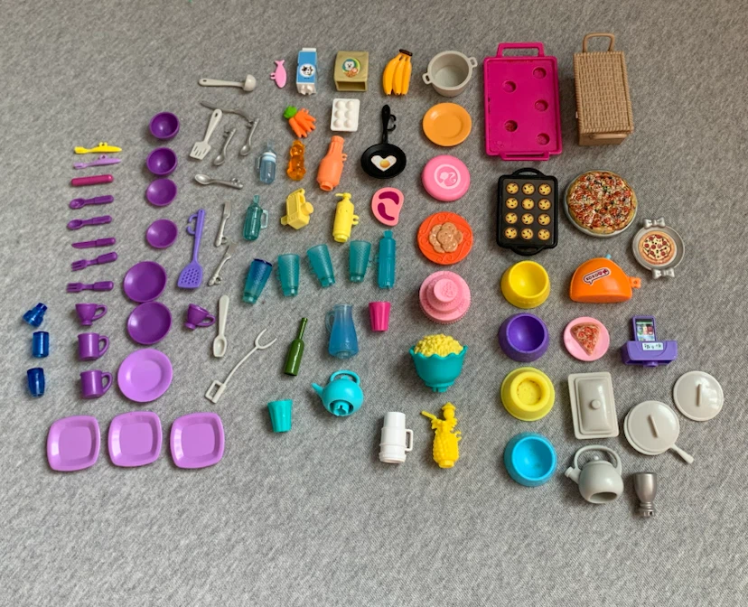 Barbie Kitchen and Food Accessories Lot