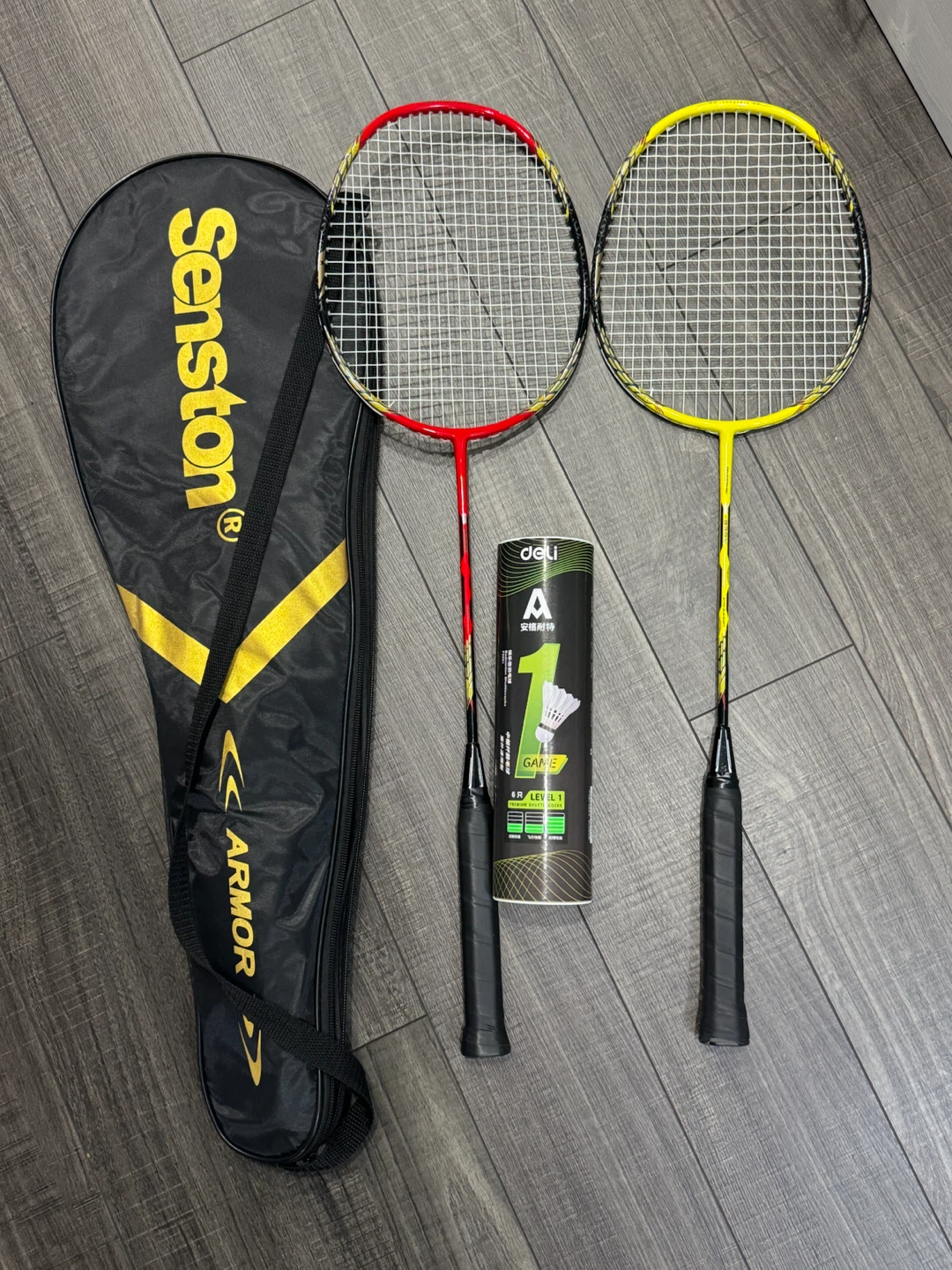 Senston Badminton Rackets with Shuttlecocks and Bag