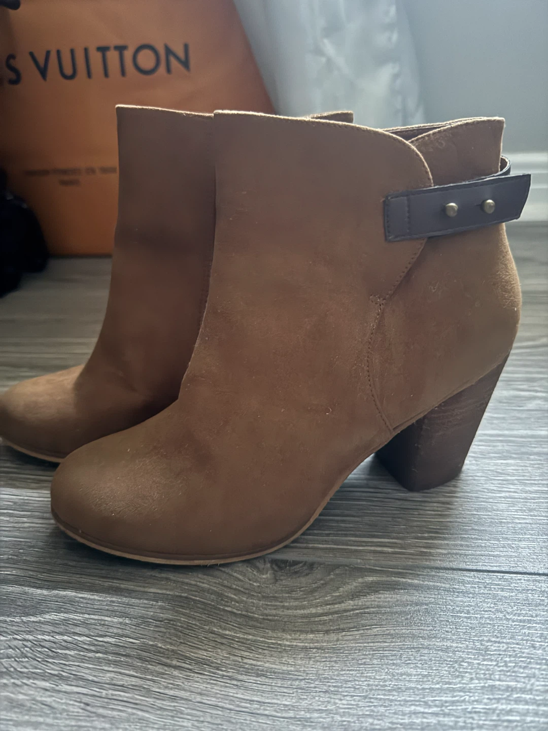 Brown Suede Ankle Boots