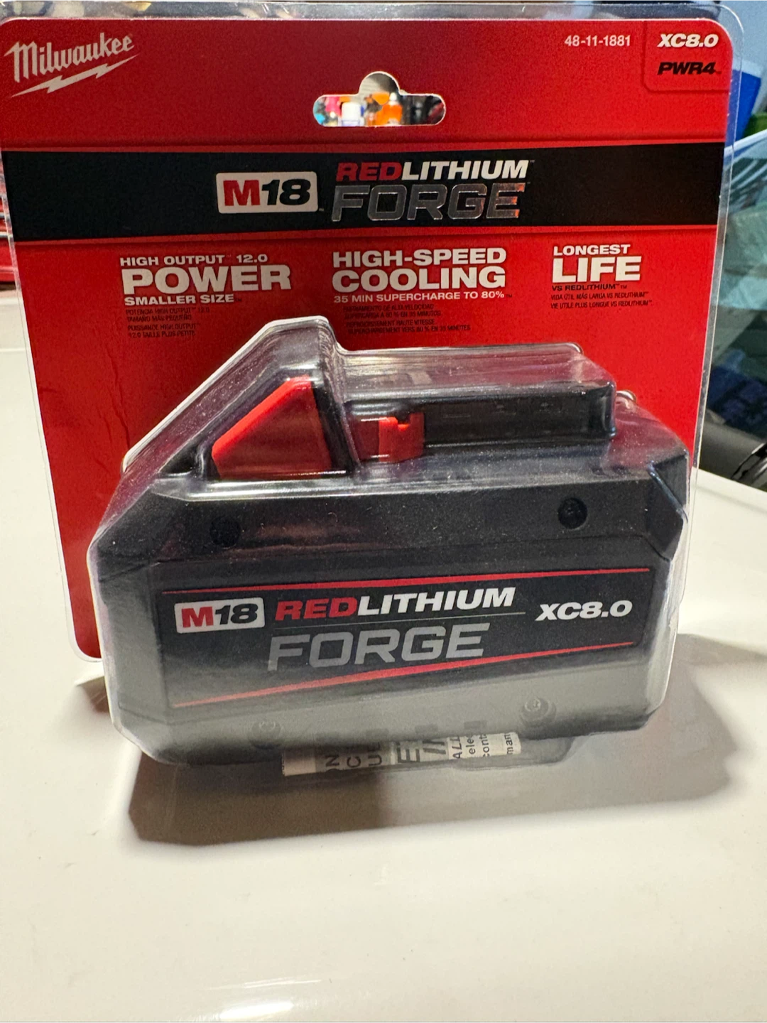 Milwaukee M18 REDLITHIUM FORGE XC8.0 Battery