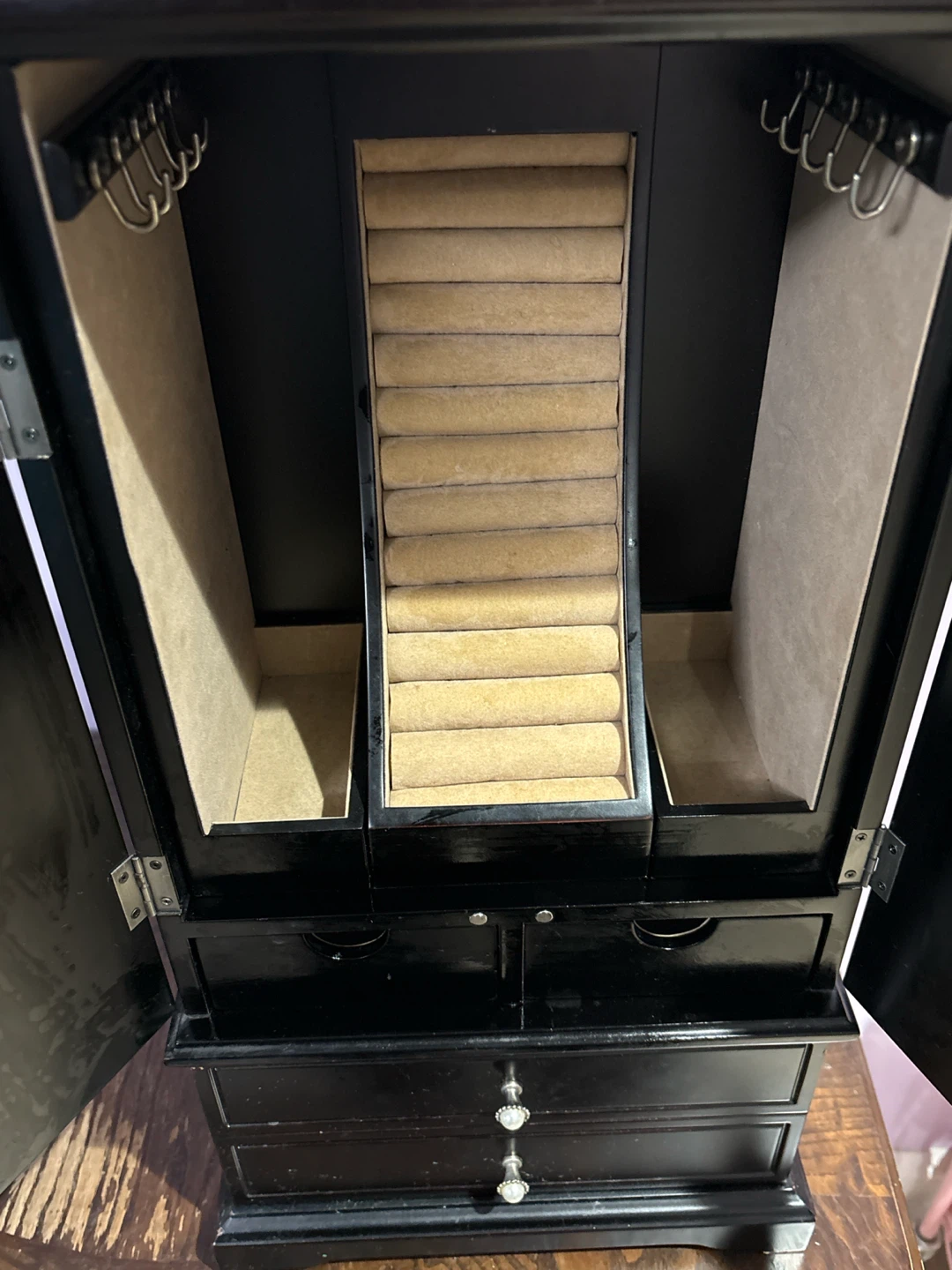 Black Jewellery Box with Mirror - photo 2