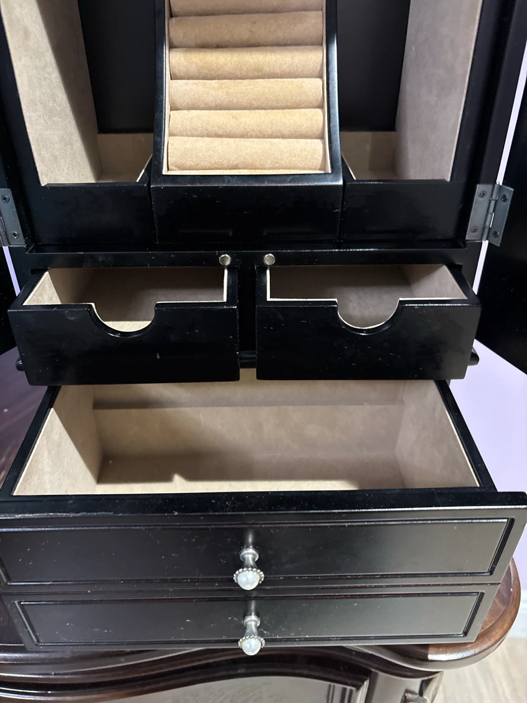 Black Jewellery Box with Mirror - photo 3