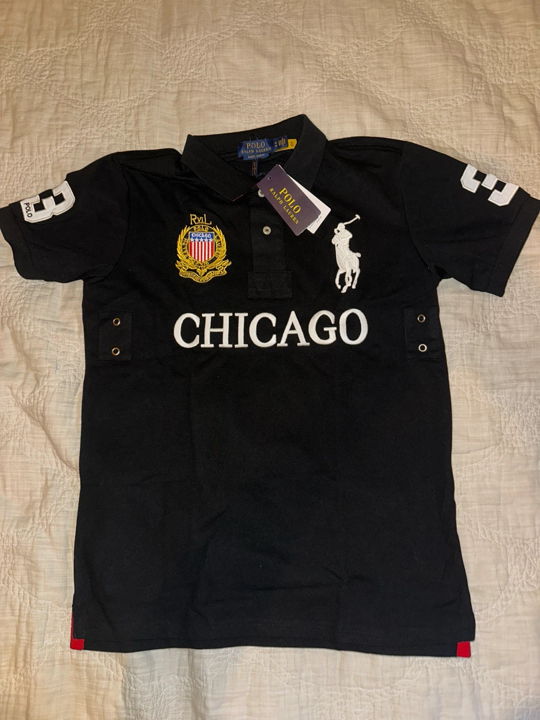 Polo Ralph Lauren Black Chicago Polo Shirt - photo 2