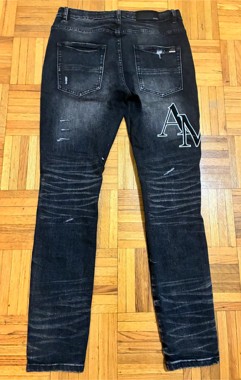 Amiri Distressed Black Jeans Size 32 - photo 3