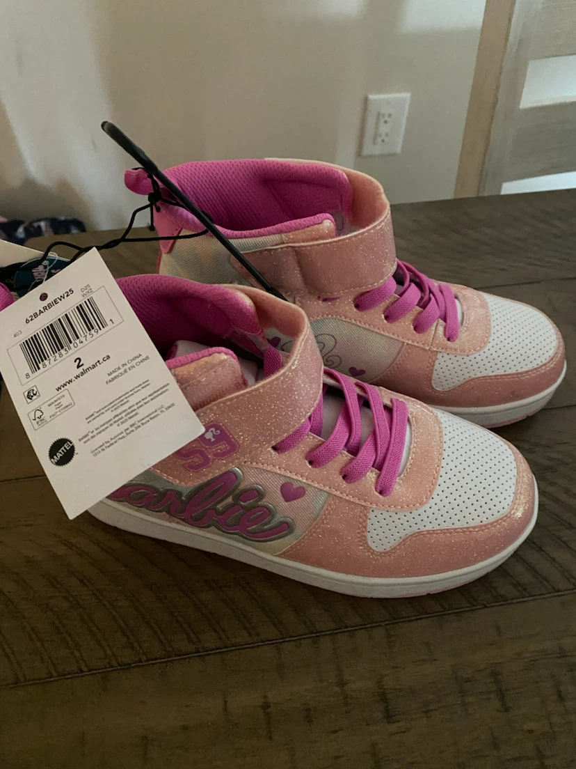 Barbie Pink Glitter High-Top Sneakers