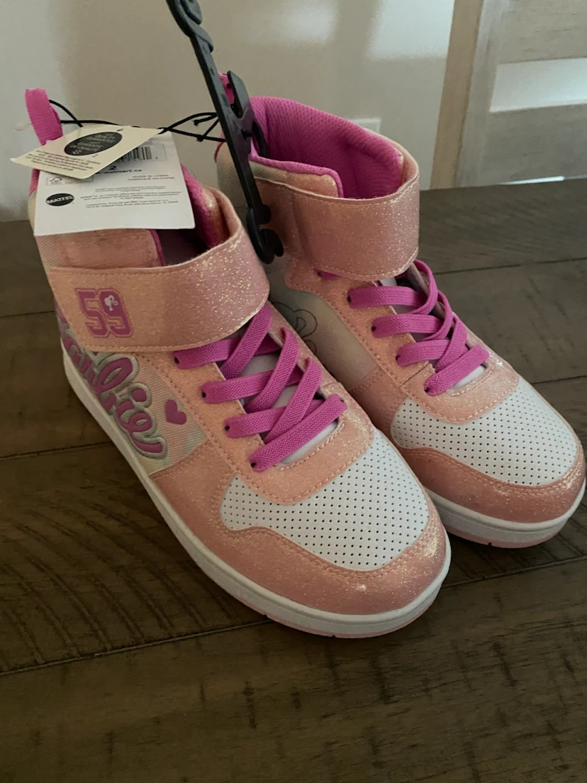 Barbie Pink Glitter High-Top Sneakers - photo 3