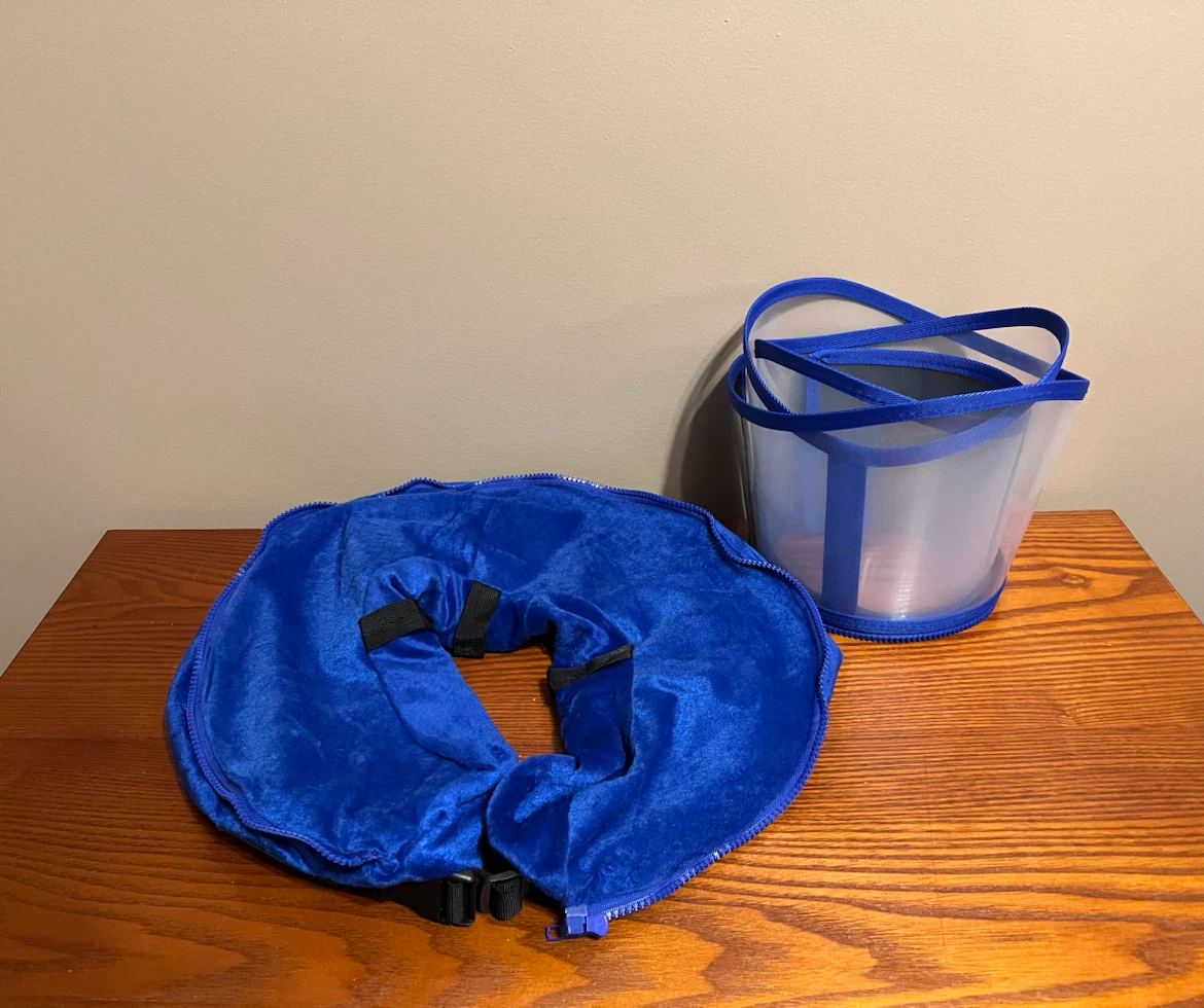 2 in 1 BLUE INFLATABLE PET RECOVERY COLLAR (Size Large) - photo 2