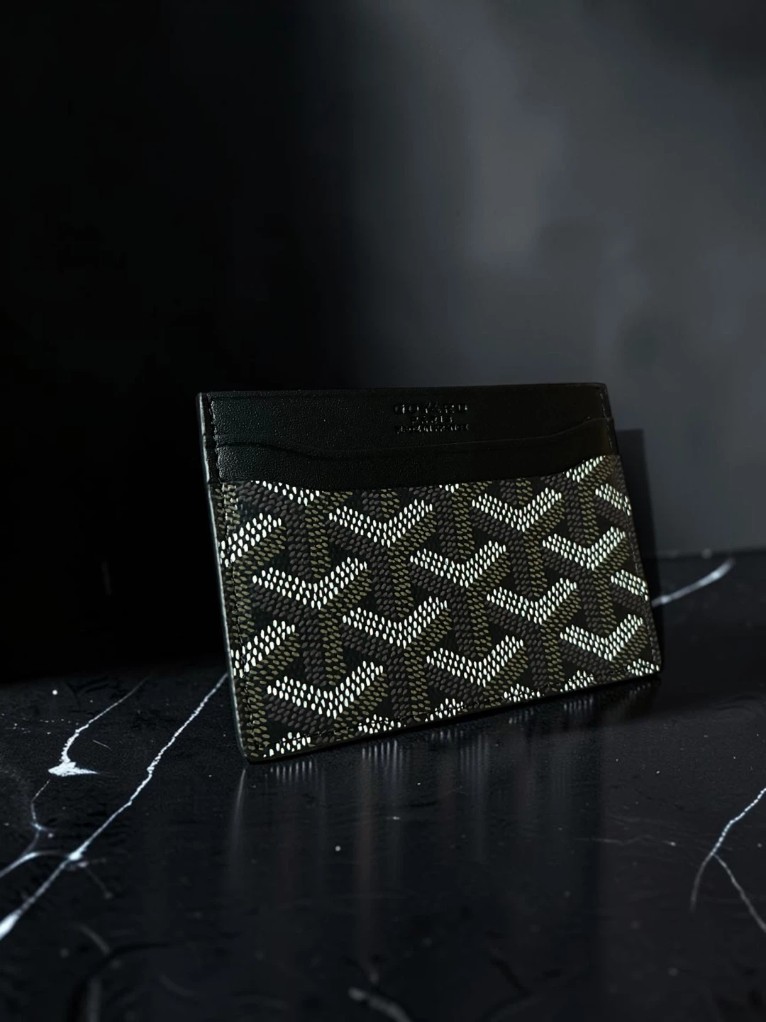 Goyard Card Holder - Black and Grey