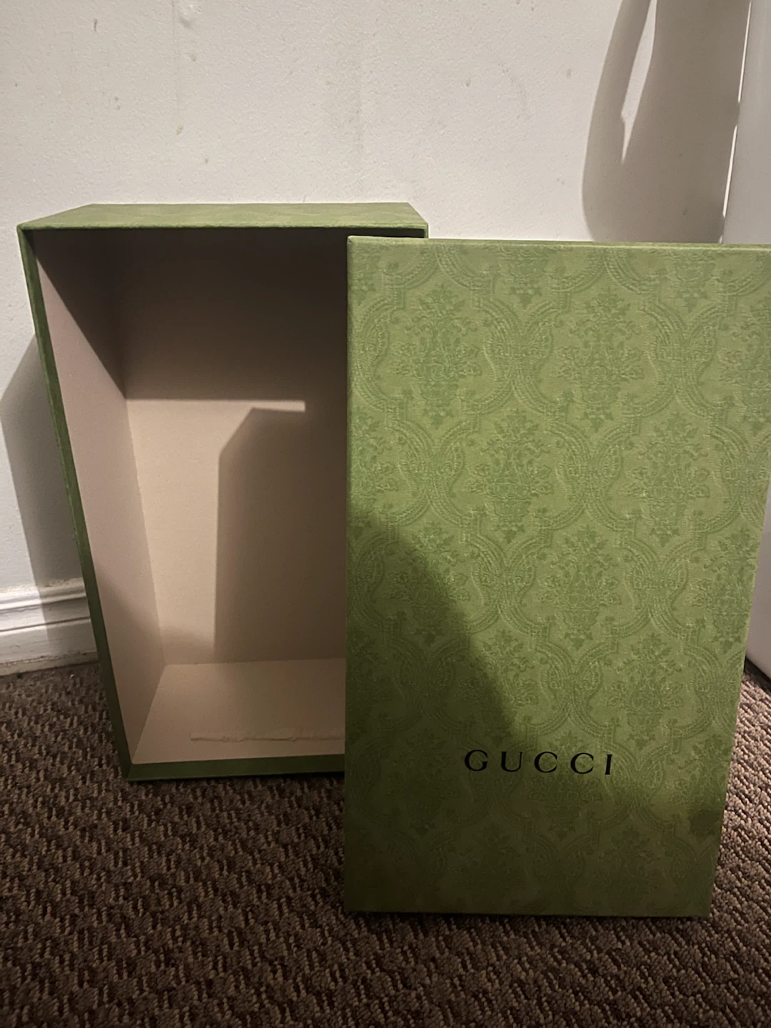 Gucci green patterned storage box (Empty)
