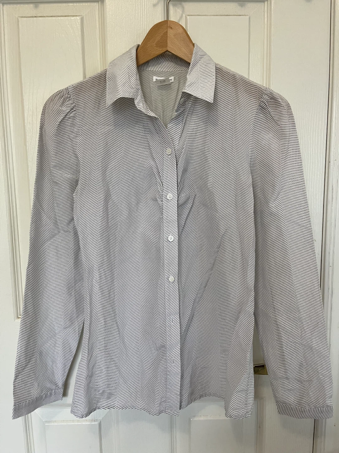 Club Monaco Striped Button-Up Shirt XS