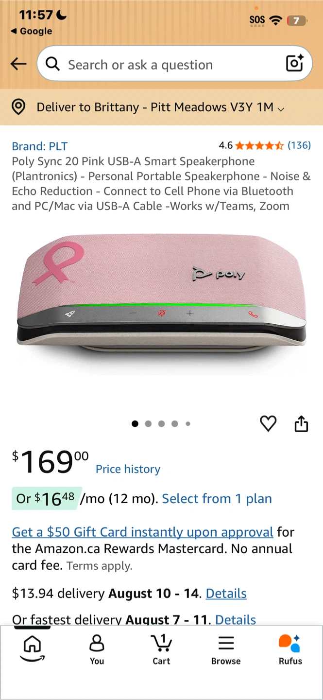 Poly Sync 20 Pink USB-A Smart Speakerphone/bluetooth speaker. - photo 3