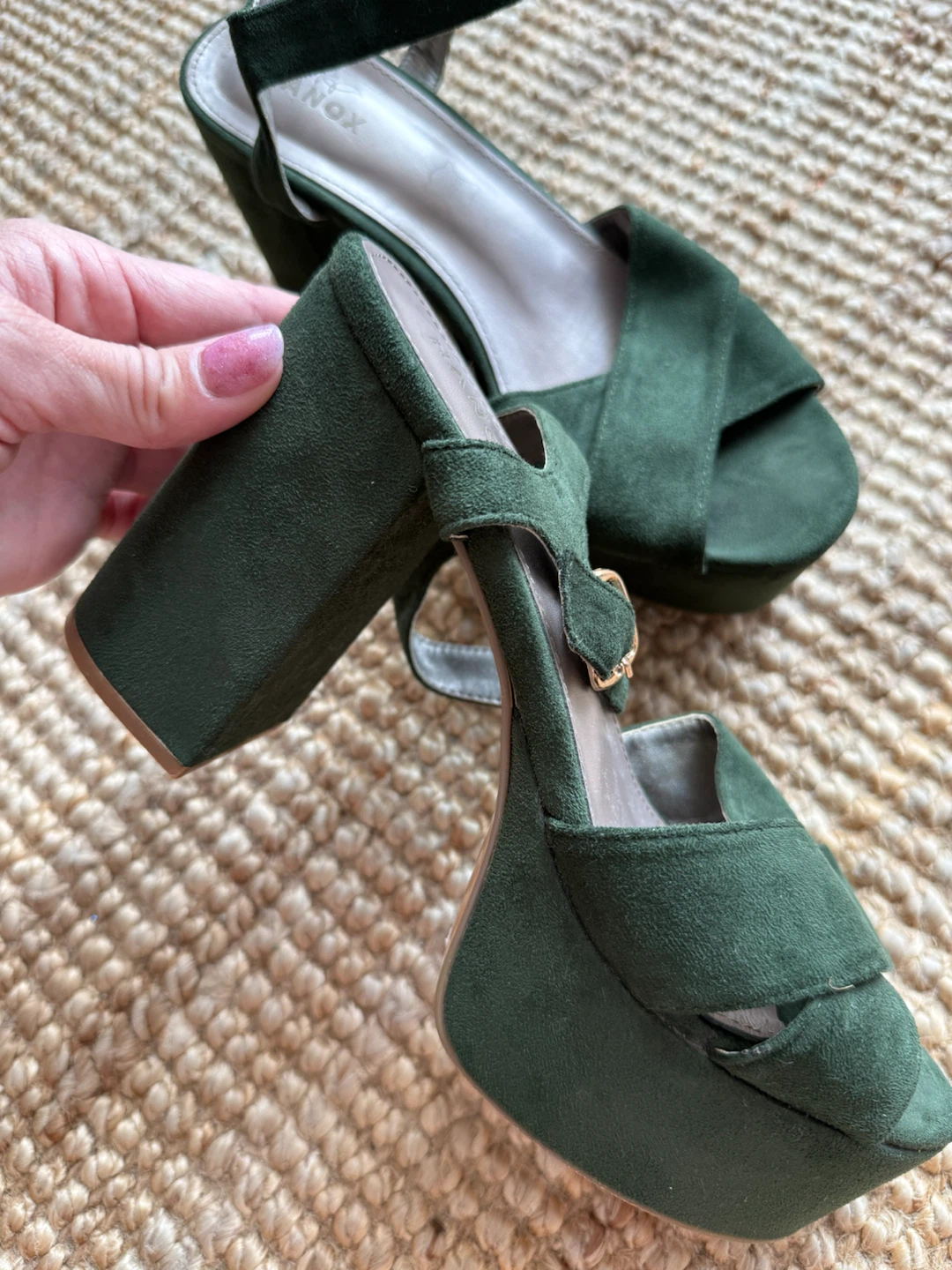 Green Suede Platform Heels - photo 2